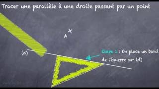 Comment tracer une droite parallèle  6eme [upl. by Aztirak]