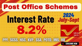 Post Office Scheme Interest Rates 2024 July  Sept [upl. by Robinet841]