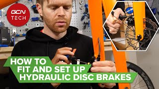 How To Fit amp Set Up Shimano Road Bike Hydraulic Disc Brakes  GCN Techs Full Setup amp Installation [upl. by Skiba]