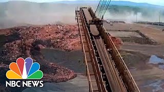 Video Shows Deadly Wall Of Sludge From Brazil Dam Disaster  NBC News [upl. by Nnylrebma90]