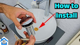 Popup Bathroom Sink Drain installation [upl. by Nakada]