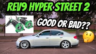 Rev9 HYPER STREET 2 Coilovers Review [upl. by Kwasi53]