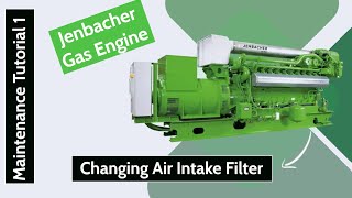 Jenbacher Gas Engine  Changing Air Intake Filter [upl. by Dorothy840]