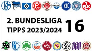 Bundesligatipps 2Liga  16Spieltag  Saison 20232024 [upl. by Crispa247]