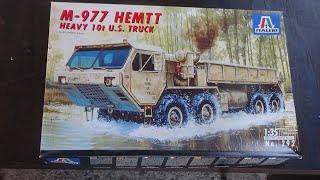 Inbox review of the 135 Scale M977 HEMTT Model Kit from Italeri [upl. by Nnaj236]