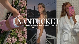 Nantucket Vlog My Natural Makeup Routine Dairy Boy Photoshoot Chatting [upl. by Hareemas]