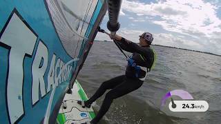 Windsurfen mit Lessacher Bull Weed 40 Vmax 377 kmh [upl. by Klimesh404]