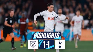 WEST HAM 11 TOTTENHAM HOTSPUR  PREMIER LEAGUE HIGHLIGHTS  POINTS SHARED IN EAST LONDON [upl. by Orna]