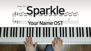 너의 이름은 OST  Sparkle 쉬운 피아노 악보 [upl. by Nevil]