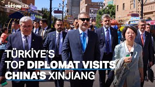 Türkiye’s top diplomat visits Chinas Xinjiang region [upl. by Burty]