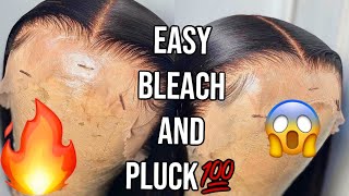 HOW TO BLEACH KNOTS AND PLUCK LACE FRONT WIGSLACE CLOSURES FOR BEGINNERS💯 l LUCY BENSON [upl. by Margaretta236]