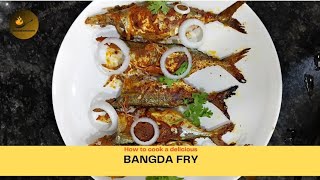 Delicious Bangda Fry  Mackerel fish fry Fish Fry Recipe Fish Recipe  Kitchen Delicious [upl. by Sivatco]