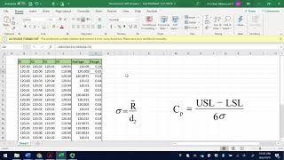 Process Capability Cp Cpk Calculation  Example  Lean Six Sigma the Analysis Phase [upl. by Uta]