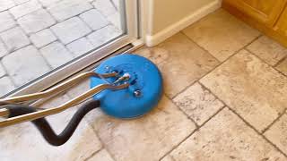 Travertine Tile amp Grout Steam Cleaning Full Video [upl. by Haet908]