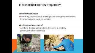 Professional Geoscientist Certification [upl. by Ybhsa875]