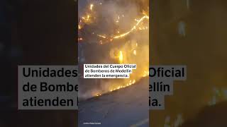 Incendio forestal en Medellín bomberos atienden la emergencia  El Espectador [upl. by Ednew]