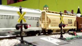 CSX Mixed Freight at Cedar Street Crossing Brookfield New Jersey  Part 1  011110 [upl. by Aubrey]