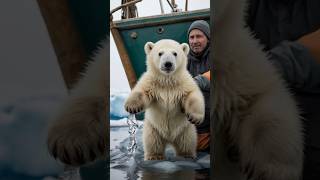 🐻‍❄️ Adorable Polar Bear Cub Saved in a Heartwarming Rescue 😍 PolarBearRescue Wildlife [upl. by Einnim]