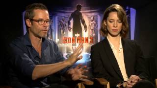 Iron Man 3 Guy Pearce and Rebecca Hall interview [upl. by Etnom]