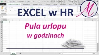 Excel w HR Pula urlopu w godzinach [upl. by Jabez]