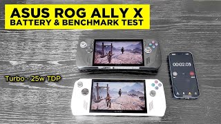 ASUS ROG Ally X Battery Test And Performance Benchmark Comparisons [upl. by Ilam]