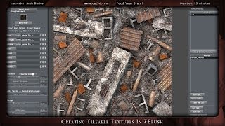 Creating Tileable Textures in ZBrush [upl. by Lanam]