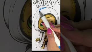 ASMR 🥰Relaxing amp Satisfying Video for Deep Sleep amp slow and cosy Halloween coloring with markers [upl. by Milburn484]