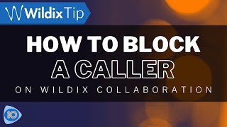 Blacklisting Inbound Callers  Wildix Collaboration Tip [upl. by Roper177]