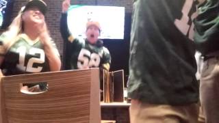 Aaron Rodgers Hail Mary LIVE packers fans reaction NFL [upl. by Enitsyrk]