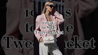 How to make 10 Tweed Jacket Styles oldmoneylook tweedjackettweedblazer ootdfashion fw24 [upl. by Haig]