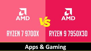 RYZEN 7 9700X vs RYZEN 9 7950X3D [upl. by Anoet]