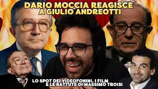 DARIO MOCCIA REAGISCE a GIULIO ANDREOTTI lo spot dei videofonini i film e le battute di Troisi [upl. by Solokin]