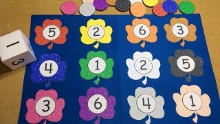 Shamrock Roll and Cover Preschool File Folder Game [upl. by Eelirrem757]