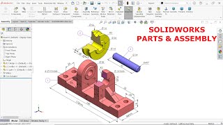 SolidWorks Parts And Assembly Tutorial [upl. by Ormond]