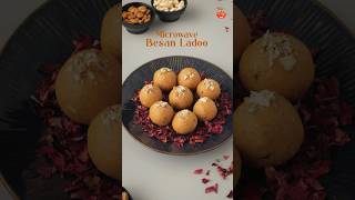 Microwave Besan Ke Laddu  Quick amp Easy Shorts [upl. by Eihs395]