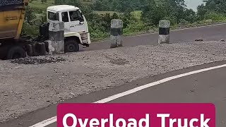 truckoverload heavy highway automobile viralvideo 😲😲eicher [upl. by Edlun297]