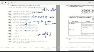 Higher Computing 2023 Q8 Trace table [upl. by Polard]