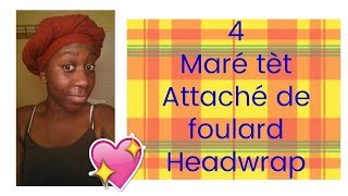 ➞ Turban  4 Maré tèt • Attaché de foulard • Headwrap [upl. by Jeffcott105]