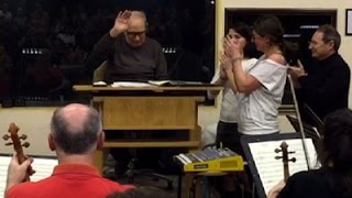 Morricone Applauded by Orchestra for Oscar Nom [upl. by Nilyak]