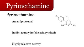 pyrimethamine Daraprim  Antiprotozoal drug [upl. by Nallak203]