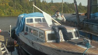 Fibreglassing amp Epoxy Coating my 84 Year Old WWII Boat Roof  EP 42⚓ [upl. by Jenesia]