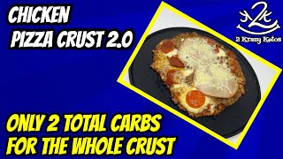 Keto Chicken Pizza Crust  Only 2 total carbs for the whole crust  Best Keto Pizza Crust [upl. by Asirret]