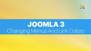 Joomla 3 Basics For Beginners  Changing the menus and link colors [upl. by Frohman416]