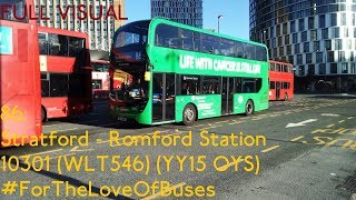 FULL ROUTE VISUAL  London Bus Route 86 Stratford To Romford Station  10301 WLT546 [upl. by Dede951]