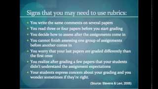 Assessment Using Rubrics [upl. by Lundt213]