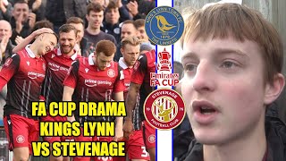 STEVENAGE WIN IN FRONT OF RECORD CROWN  KINGS LYNN VS STEVENAGE VLOG [upl. by Ahsirek]