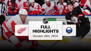 Red Wings at Sabres  October 26 2024  NHL Full Game Highlights [upl. by Aelrac]