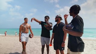 From Workouts Straight To The Yacht with Cam Ward Kyron Drones Shedeur Sanders amp His OLine [upl. by Durston689]