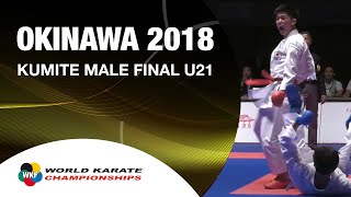 FINAL KARATE U21 Kumite Male 75kg YUSEI vs FENGJEN 17th AKF U21 Championships 2018 [upl. by Yecac]