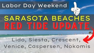 Labor Day Weekend  RED TIDE Florida Update  Sarasota Beaches [upl. by Netsruk]